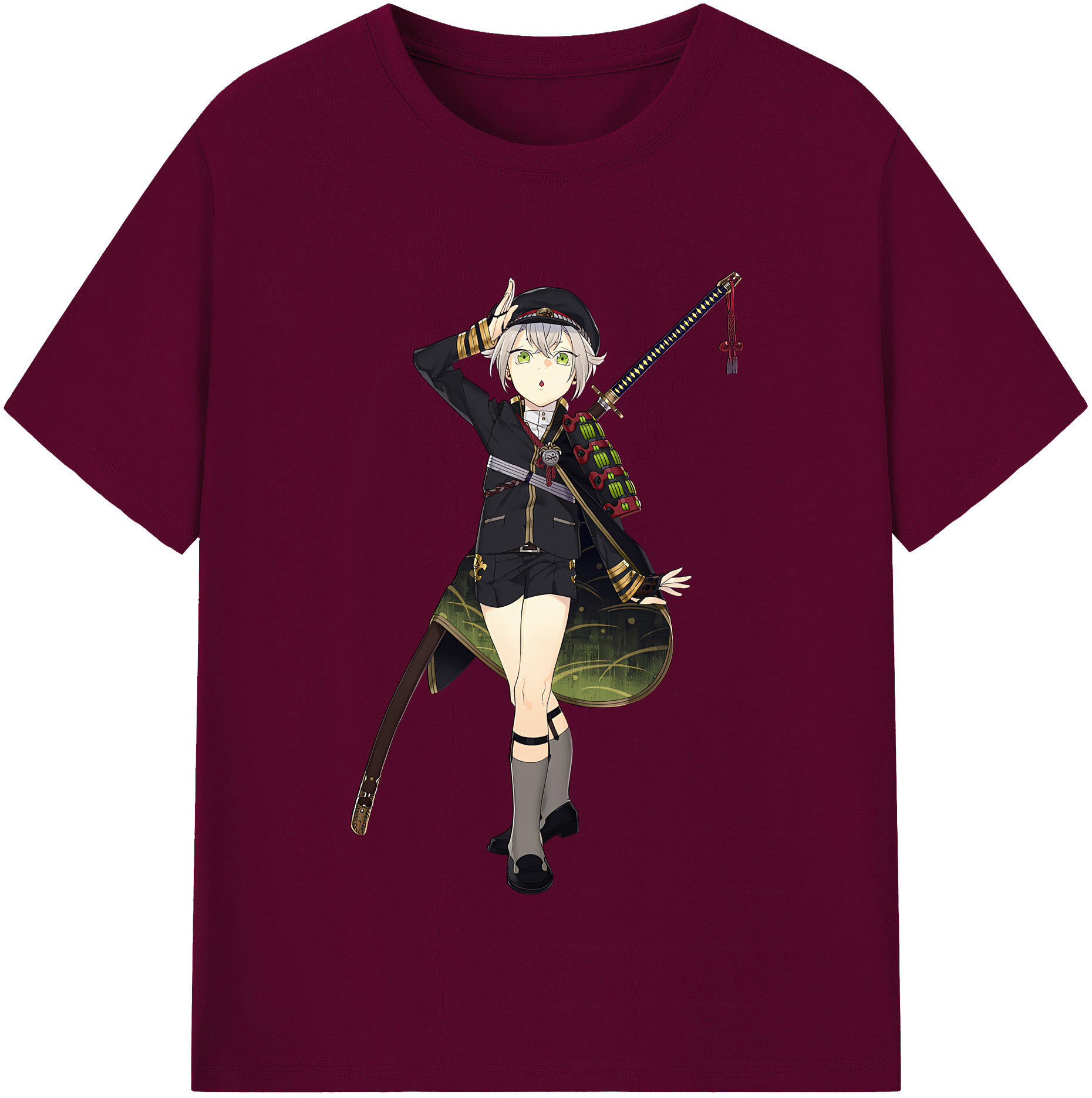 （画像用） 刀剣乱舞 Touken Ranbu レディースカジュアルプリントTシャツ（綿100％）